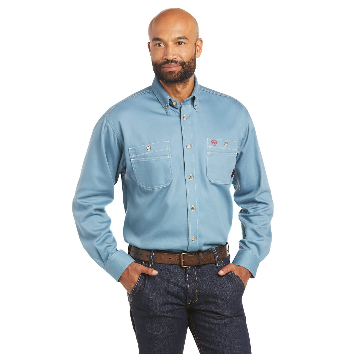 Ariat FR Vented Work Shirt in Steel Blue